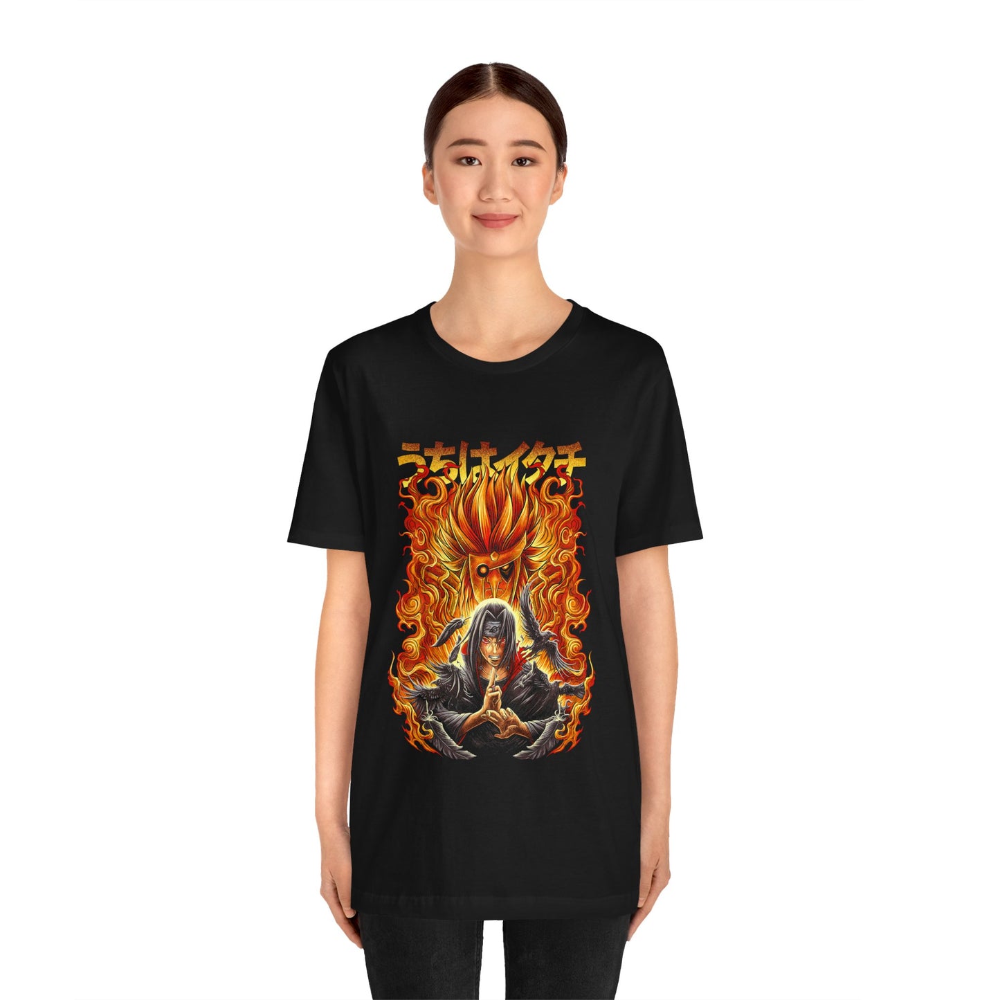 Itachi Flaming Crows Unisex Jersey Short Sleeve Tee