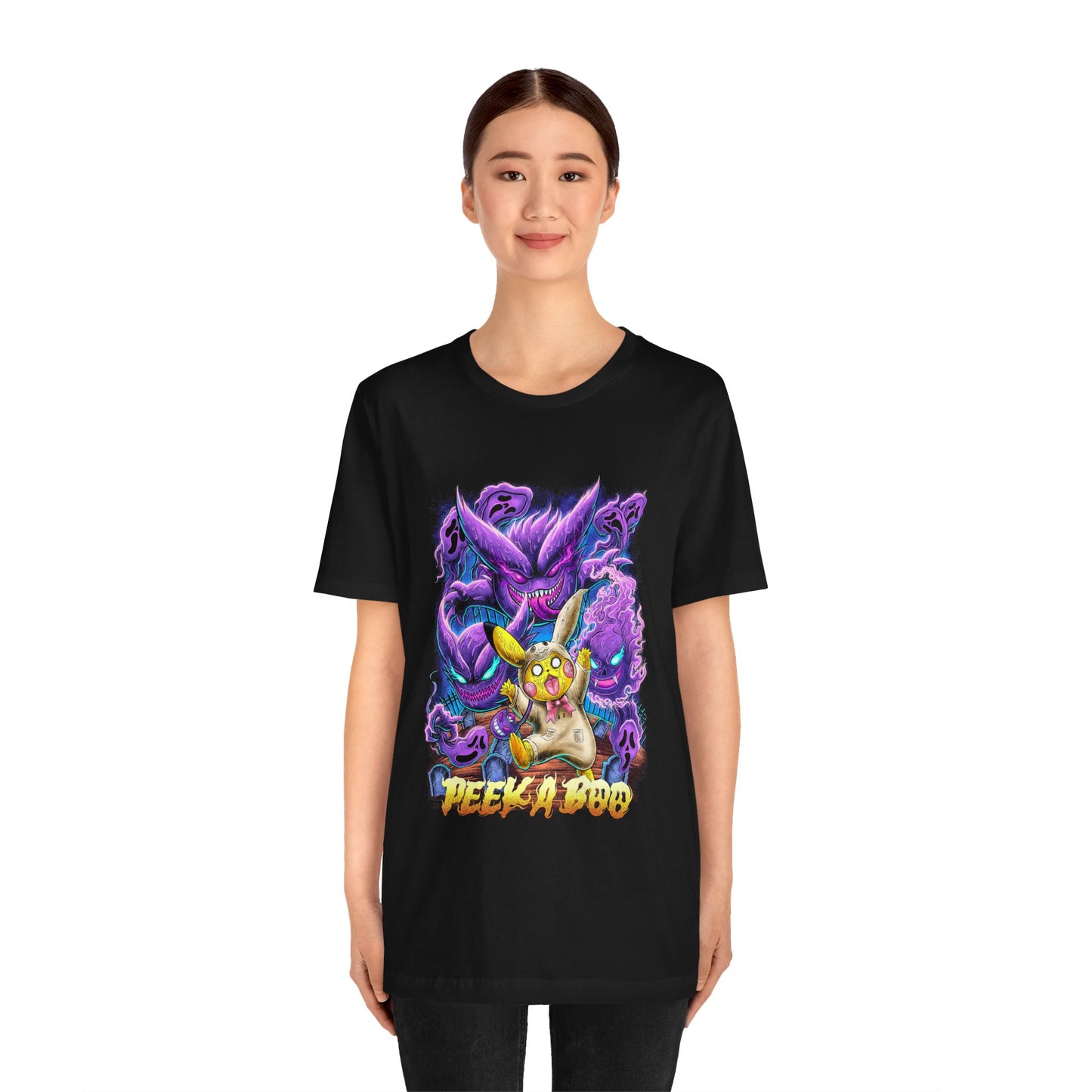 Peeka Poo Haunted Unisex Jersey Short Sleeve Tee