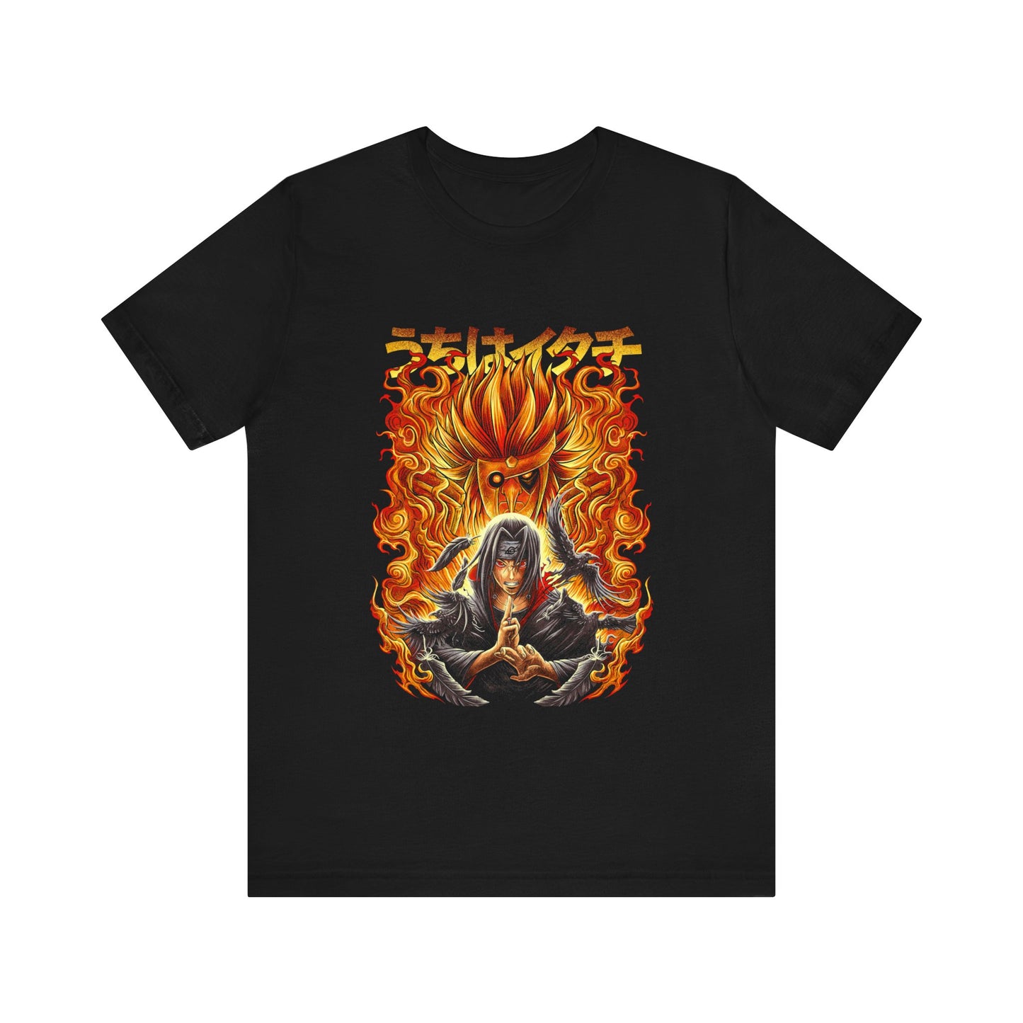Itachi Flaming Crows Unisex Jersey Short Sleeve Tee